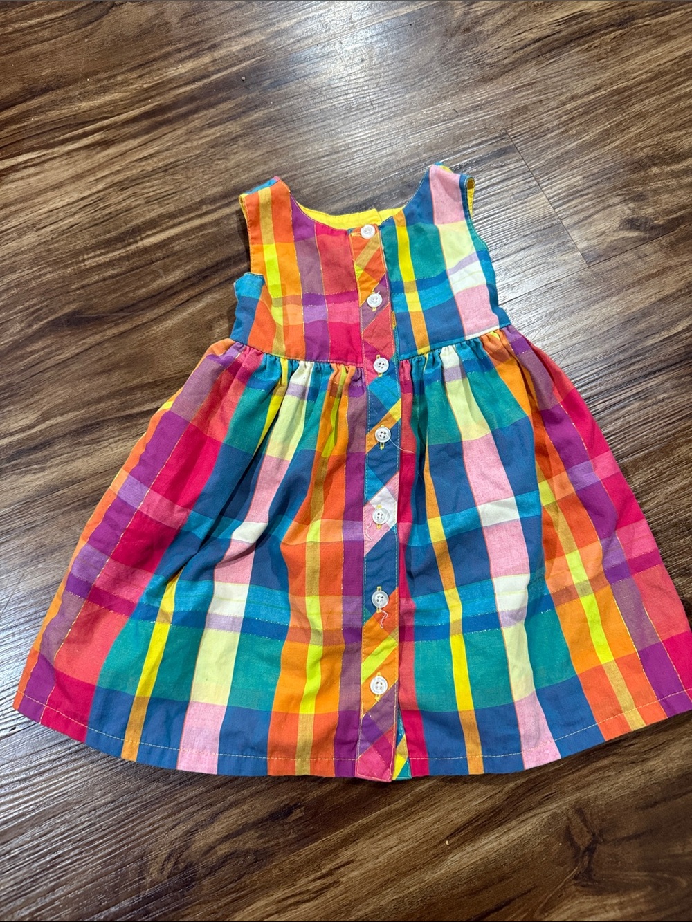 Penelope Mack Multicolor Plaid Button-Front Dress